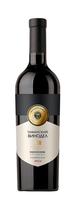 Вино полусухое красное "Таманский Винодел"